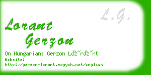 lorant gerzon business card